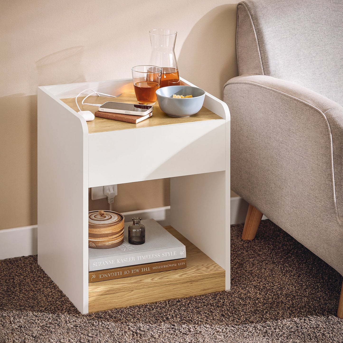 QuindiAcquista Tavolino 45x40x55cm FBT128-WN