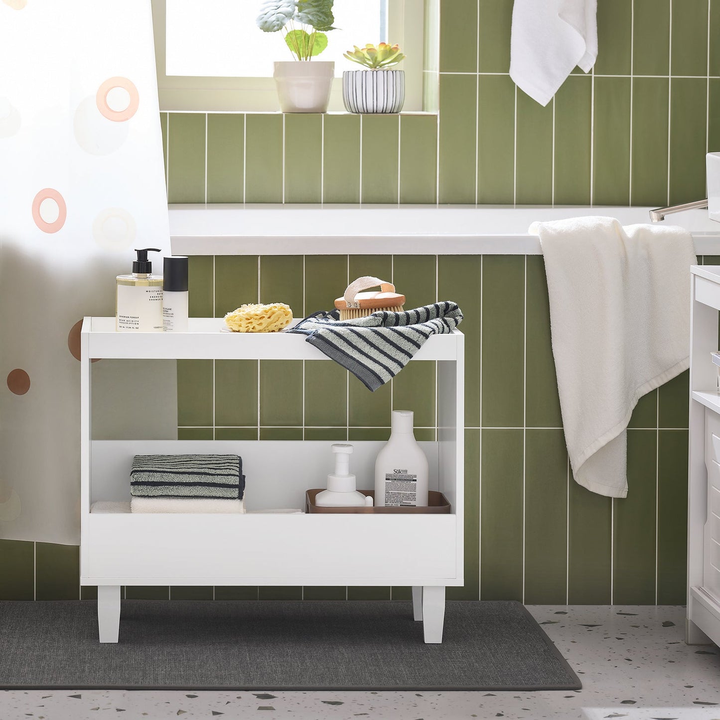 SoBuy Tavolino Bianco 60x25x50 cm FBT147-W