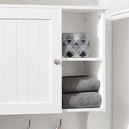 SoBuy BZR103-W Armadietto pensile alto Mobile pensile da bagno Mobile sospeso Mobile da parete