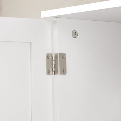 SoBuy BZR103-W Armadietto pensile alto Mobile pensile da bagno Mobile sospeso Mobile da parete