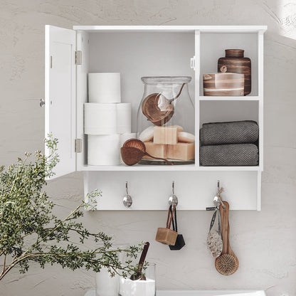 SoBuy BZR103-W Armadietto pensile alto Mobile pensile da bagno Mobile sospeso Mobile da parete