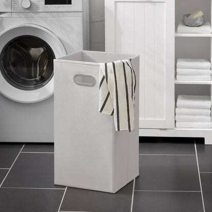 SoBuy BZR104-W Colonna Bagno con Cesto per Linge Mobile Rangemento Alto Armadio Bagno con 6 Ripiani e 2 Cassetti Mobiletto Salvaspazio Bianco 60x37x171 cm 