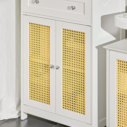 SoBuy Cassettiera Mobiletto in rattan 60x35x88cm BZR120-W