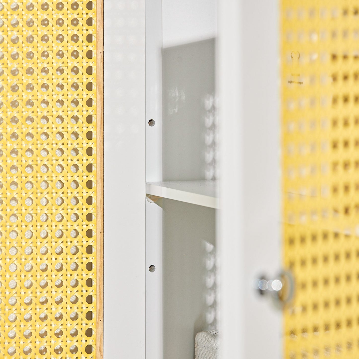 SoBuy Cassettiera Mobiletto in rattan 60x35x88cm BZR120-W