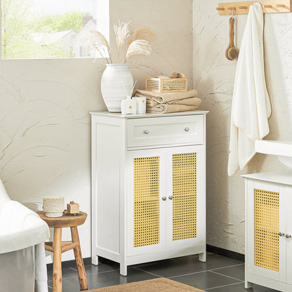 SoBuy Cassettiera Mobiletto in rattan 60x35x88cm BZR120-W