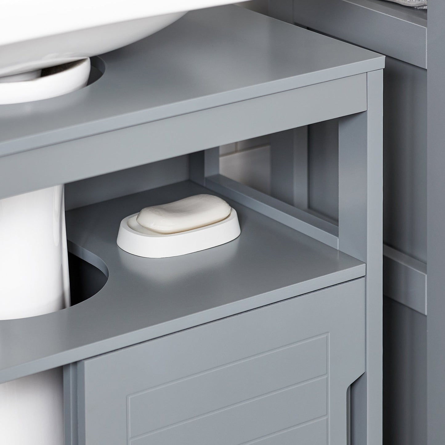 SoBuy Mobile sottolavabo con ante scorrevoli 60x30x60cm FRG128-II-SG