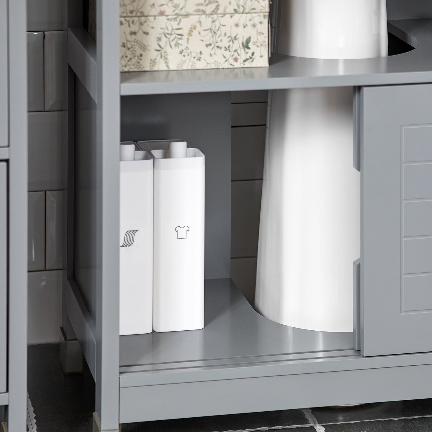 SoBuy Mobile sottolavabo con ante scorrevoli 60x30x60cm FRG128-II-SG