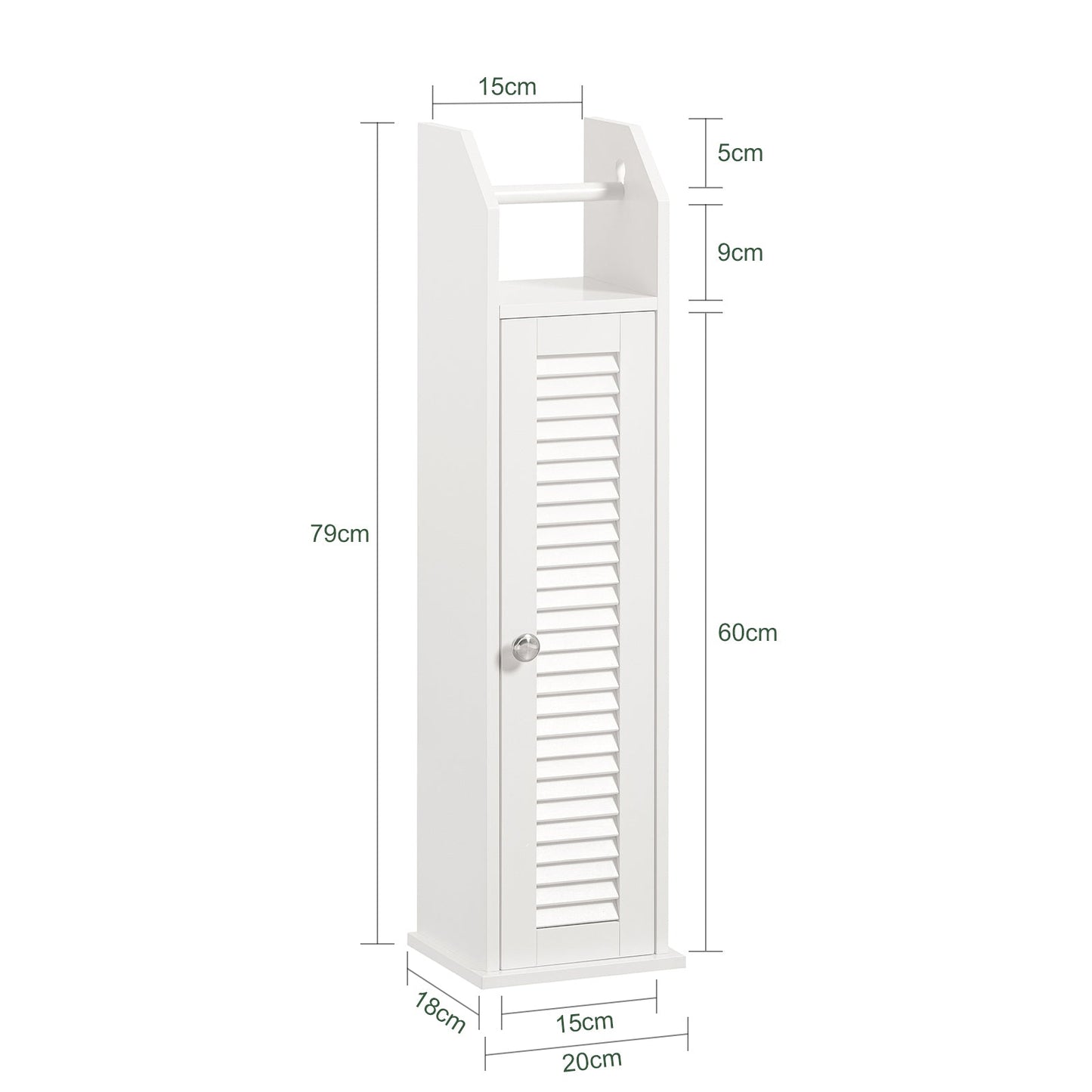 SoBuy Portarotolo salvaspazio 20x18x79cm BZR49-W