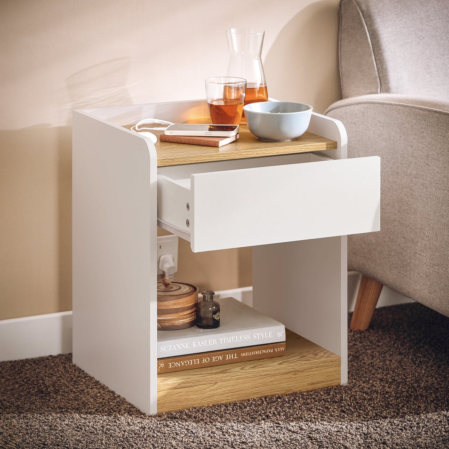 QuindiAcquista Tavolino 45x40x55cm FBT128-WN