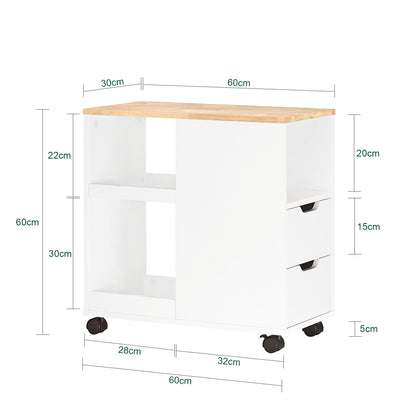 QuindiAcquista Tavolino 60x30x60cm FBT130-WN