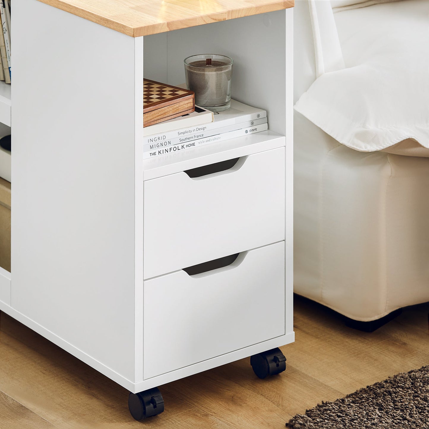 QuindiAcquista Tavolino 60x30x60cm FBT130-WN