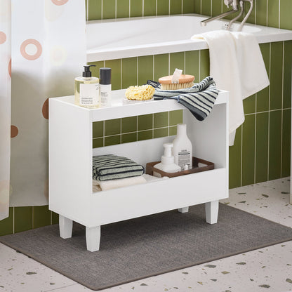 SoBuy Tavolino Bianco 60x25x50 cm FBT147-W