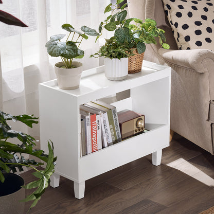 SoBuy Tavolino Bianco 60x25x50 cm FBT147-W