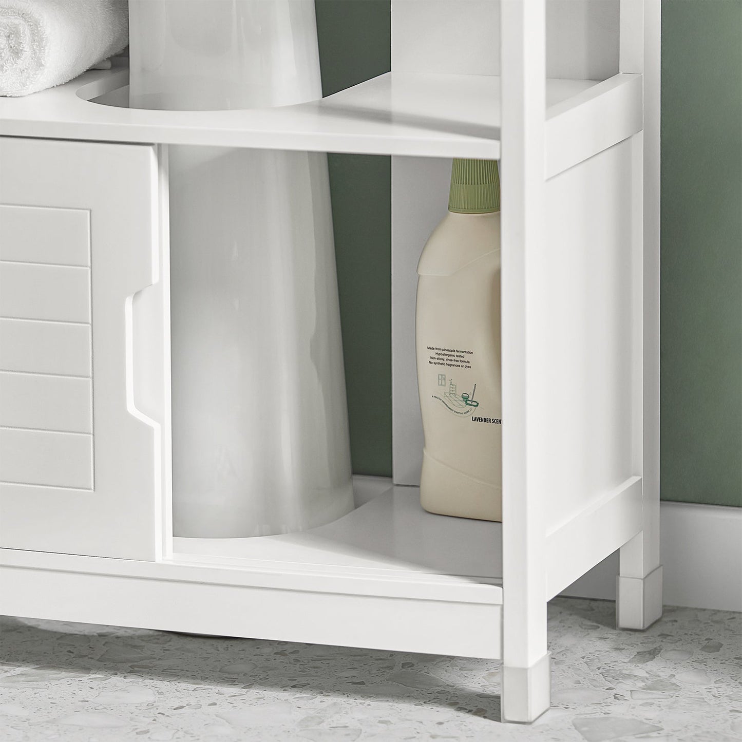 SoBuy Mobile sottolavabo con ante scorrevoli 60x30x60cm FRG128-II-W