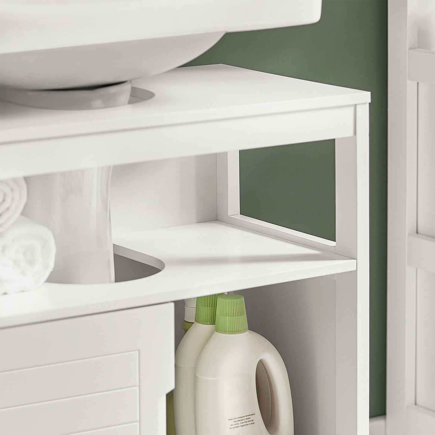 SoBuy Mobile sottolavabo con ante scorrevoli 60x30x60cm FRG128-II-W