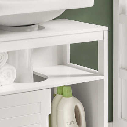 SoBuy Mobile sottolavabo con ante scorrevoli 60x30x60cm FRG128-II-W