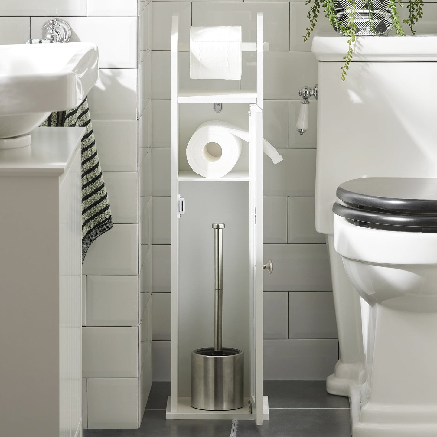 SoBuy Portarotolo salvaspazio 20x18x78,5cm FRG135-W