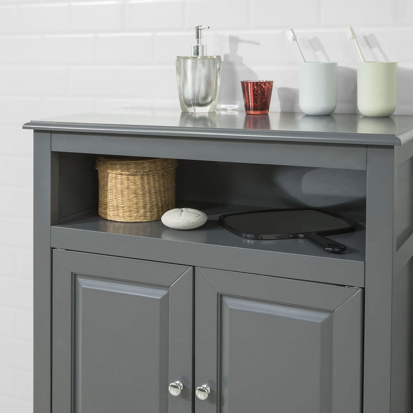 SoBuy Mobiletto armadietto 69x33x80cm FRG204-DG