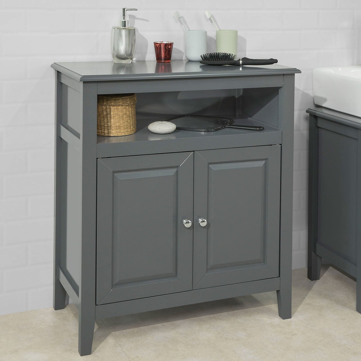 SoBuy Mobiletto armadietto 69x33x80cm FRG204-DG