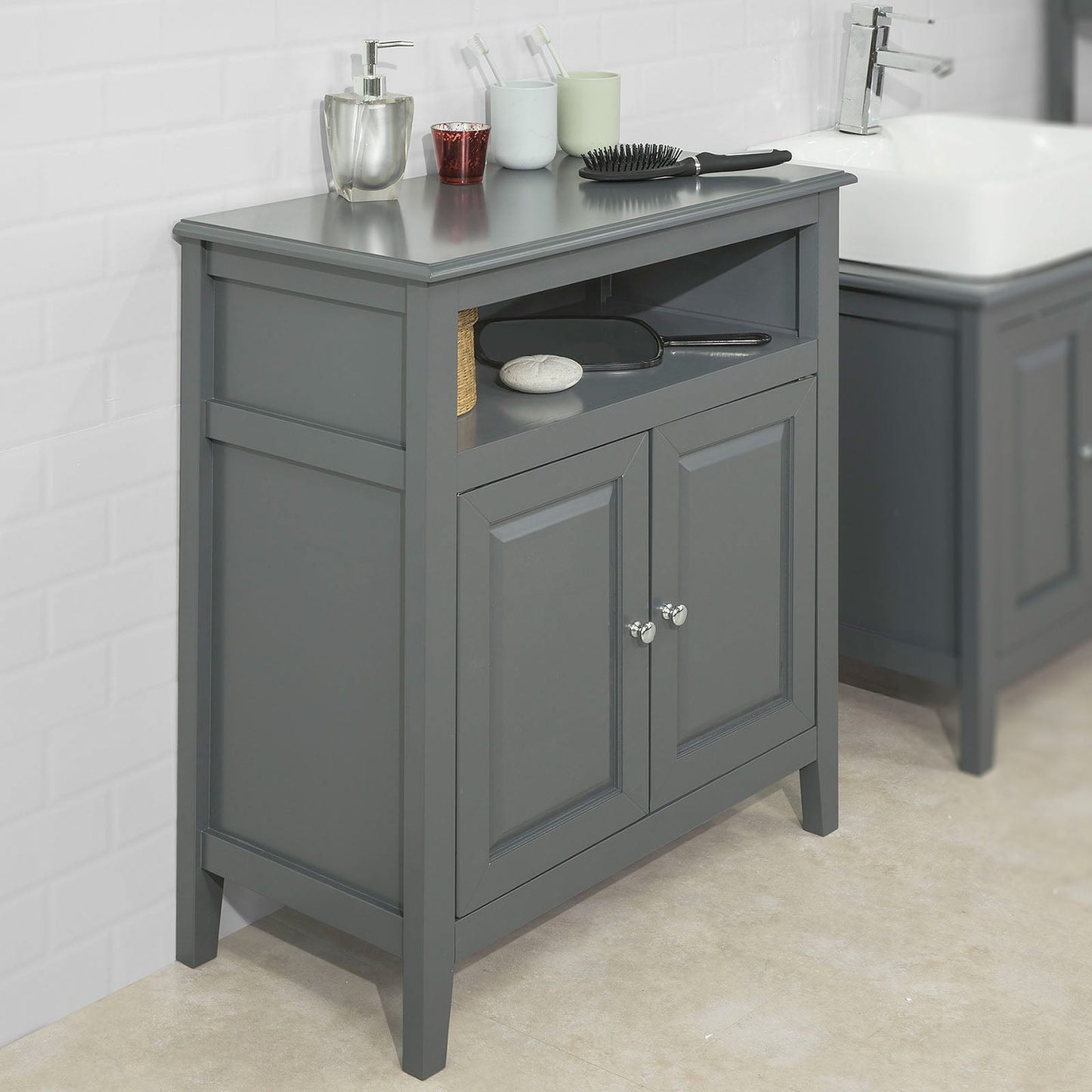 SoBuy Mobiletto armadietto 69x33x80cm FRG204-DG