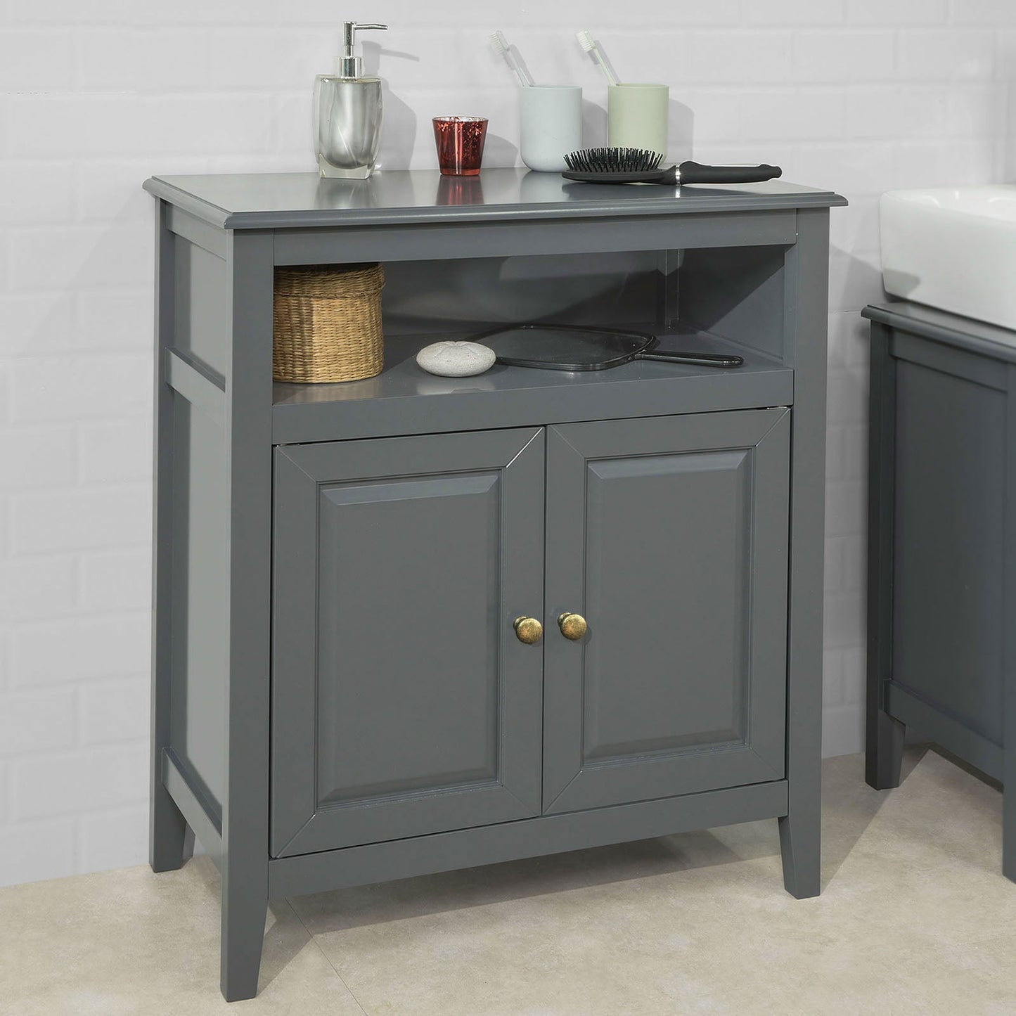 SoBuy Mobiletto armadietto 69x33x80cm FRG204-DG