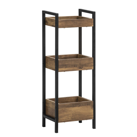 SoBuy Scaffale con cesti stile industriale 28x20x74cm FRG226-F