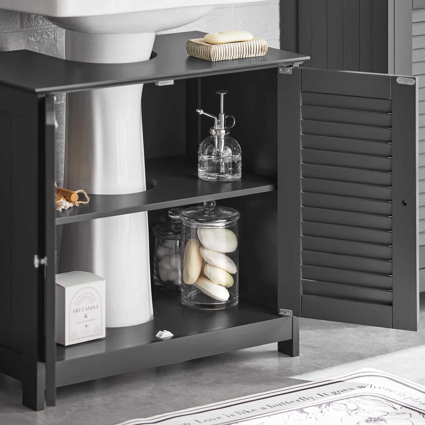 SoBuy Mobile sottolavabo 60x35x58cm FRG237-II-DG