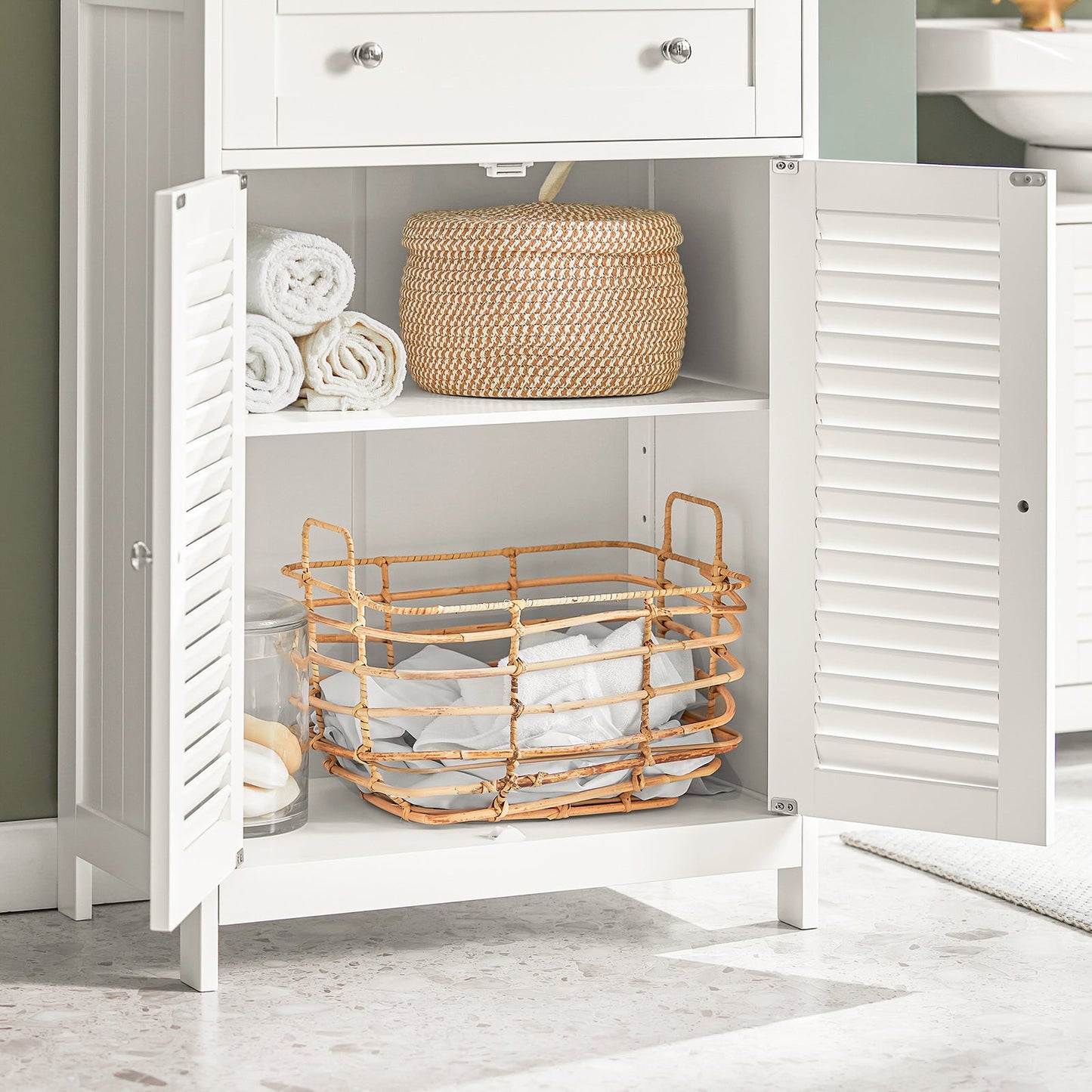 SoBuy Mobiletto cassettiera 60x35x87cm FRG238-W