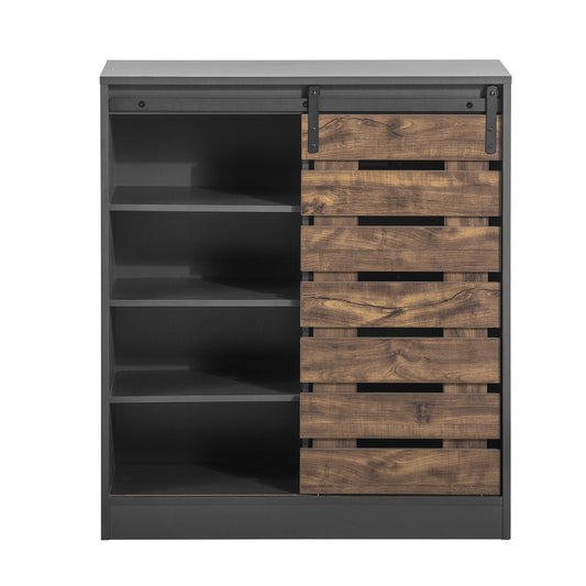 SoBuy Scarpiera con anta scorrevole 80x35x89cm FSB65-HG