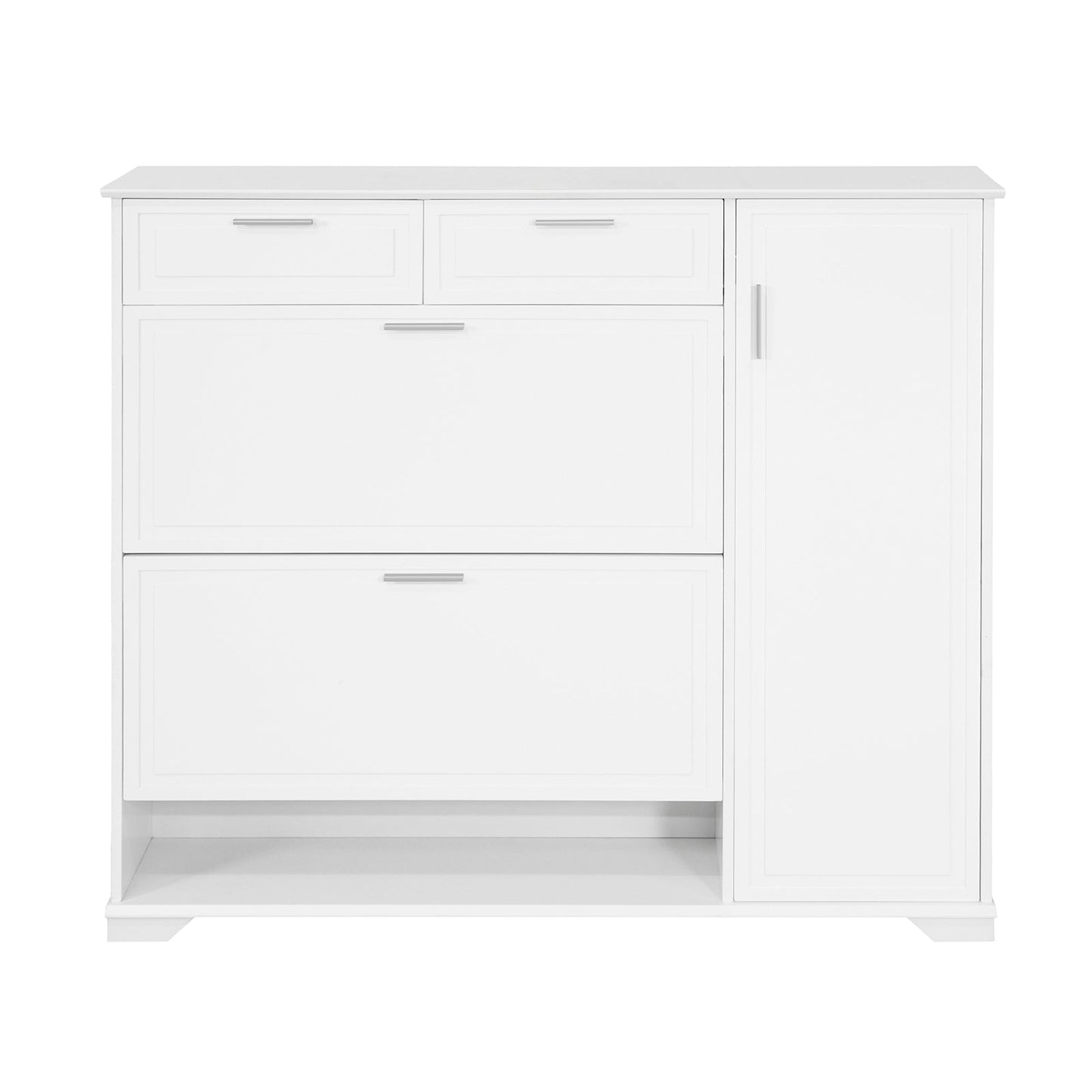 SoBuy Scarpiera con armadietto 120x26x111cm FSR104-W