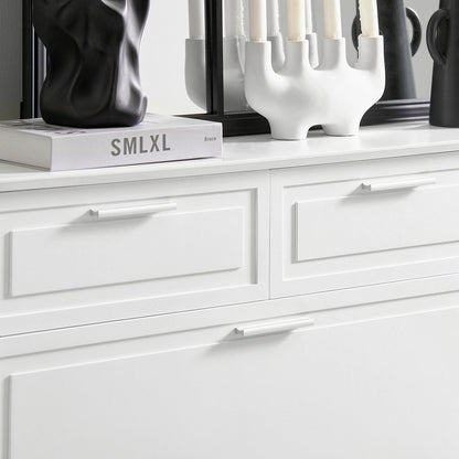 SoBuy Scarpiera con armadietto 120x26x111cm FSR104-W