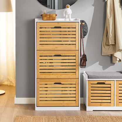 SoBuy Scarpiera in bambù 55x30x112cm FSR108-WN