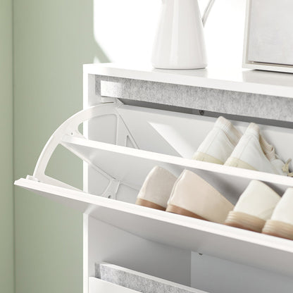 SoBuy Scarpiera ribaltabile con sedile 124x24x126cm FSR134-W