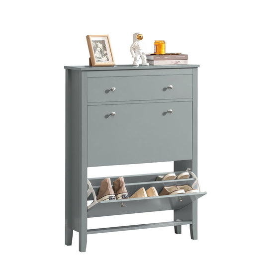 SoBuy Scarpiera con cassetto 80x25x108cm FSR89-HG