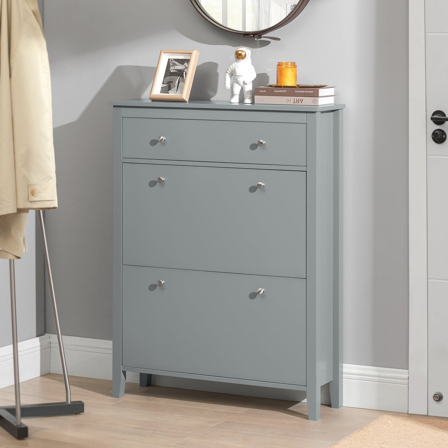 SoBuy Scarpiera con cassetto 80x25x108cm FSR89-HG