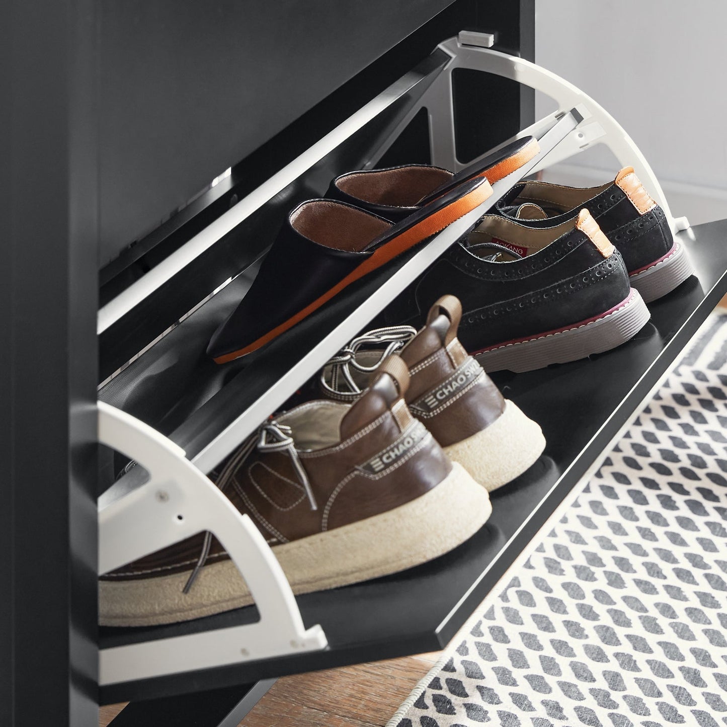 SoBuy Scarpiera con cassetto 80x25x108cm FSR89-SCH