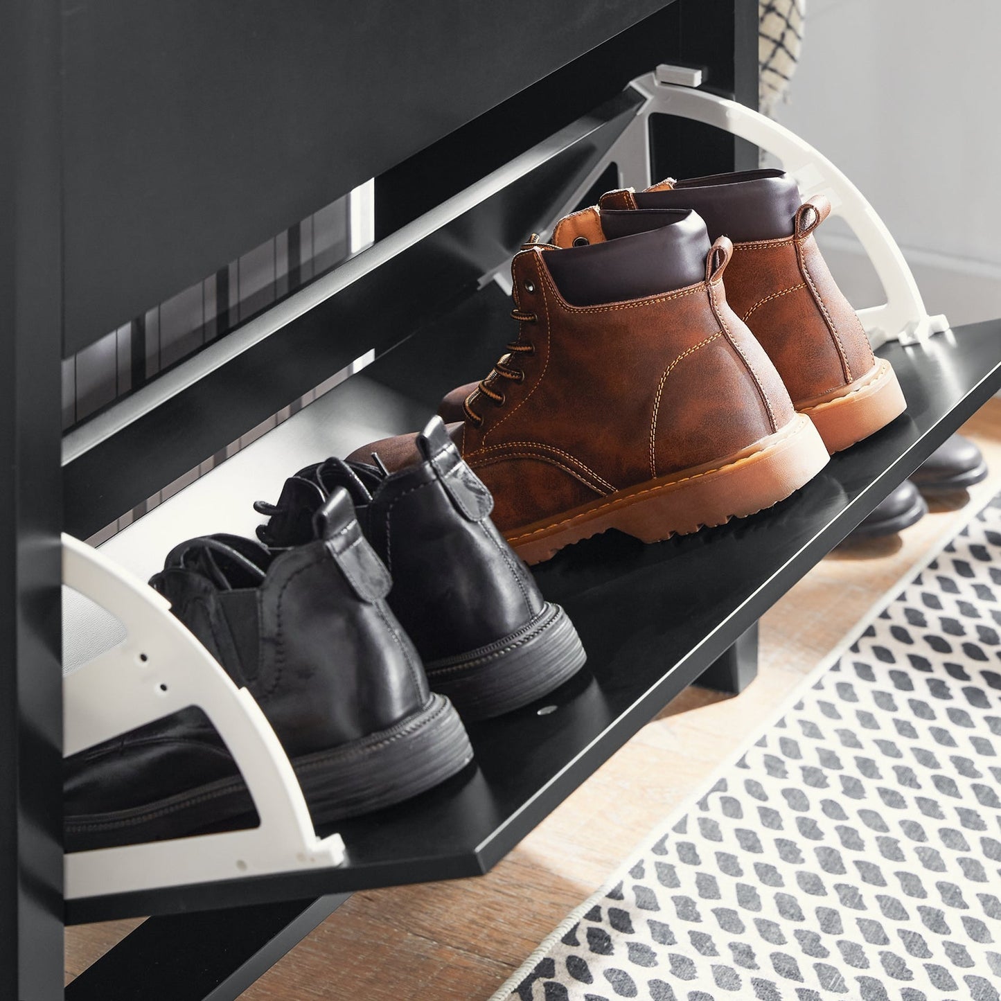 SoBuy Scarpiera con cassetto 80x25x108cm FSR89-SCH