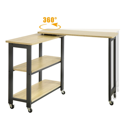 SoBuy Tavolino consolle con ruote 133x69x30cm FWT83-N