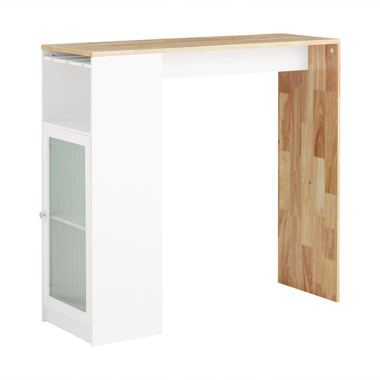 SoBuy Tavolo bancone in hevea 108x40x105cm FWT99-WN