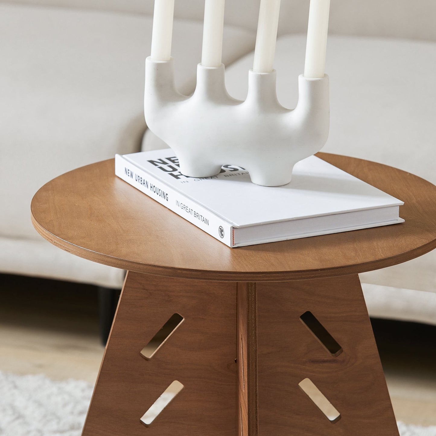 QuindiAcquista Tavolino da Salotto ?46,5x54,5cm HFBT01-BR