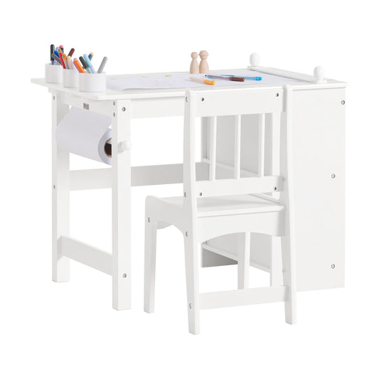 SoBuy Tavolo con sedia per bambini 80x50x65,5cm KMB60-W