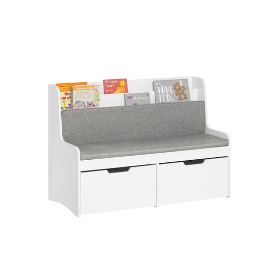 SoBuy Panca con libreria per bambini 100x45x70cm KMB66-W