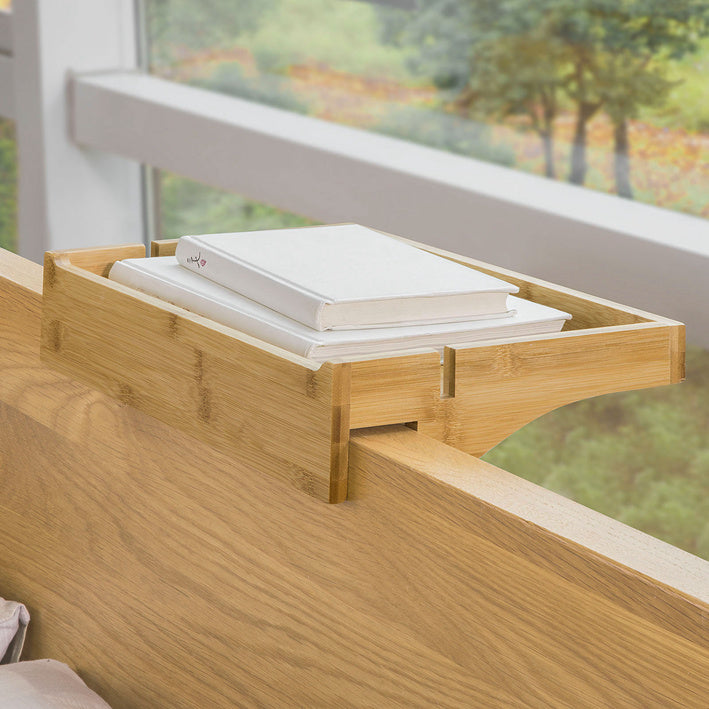 SoBuy Vassoio da letto comodino in bambù 36x25x9cm NKD01-N