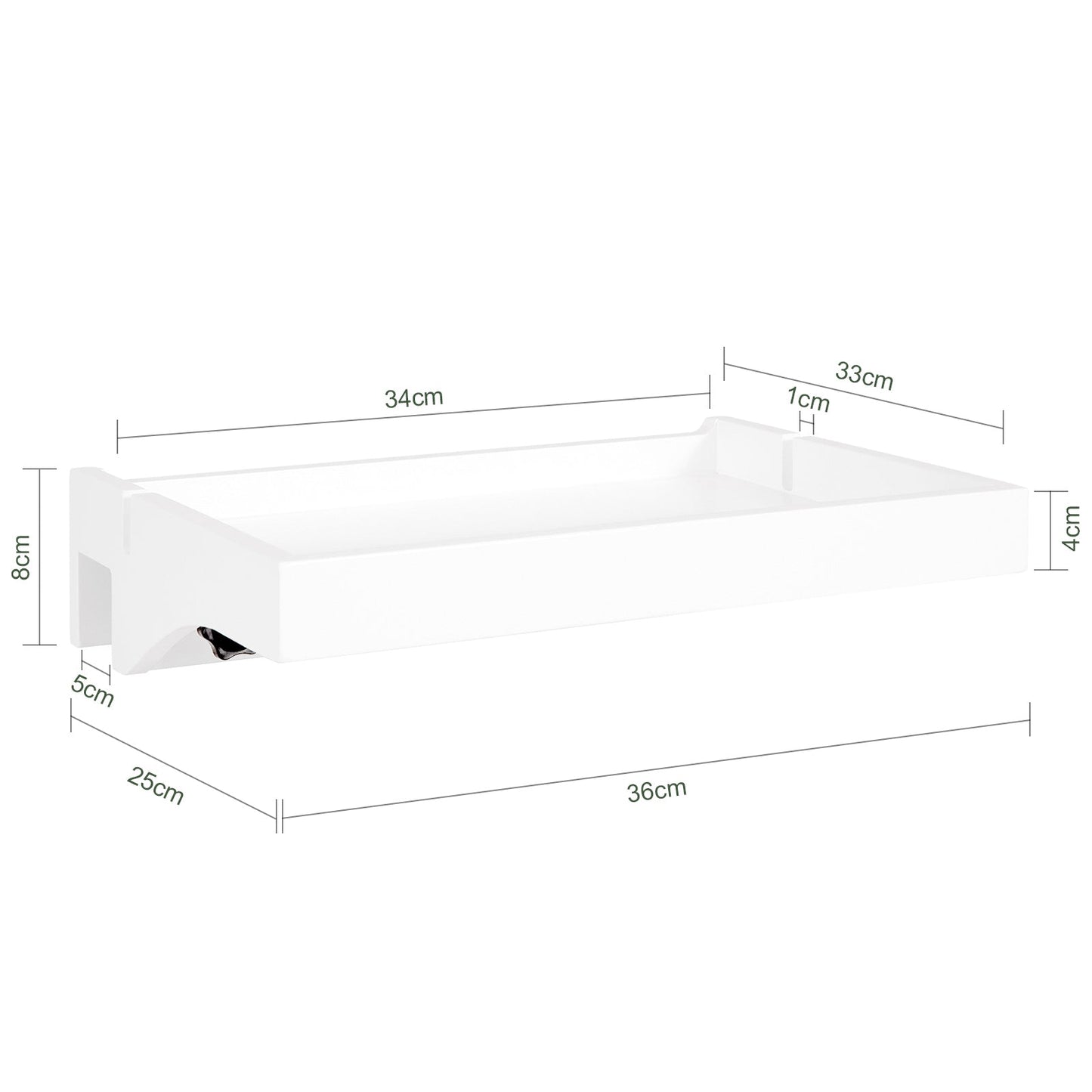 SoBuy Vassoio da letto comodino in bambù 36x25x8cm NKD01-W