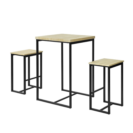 SoBuy Tavolo con 2 sgabelli 60x60x89cm OGT31-N