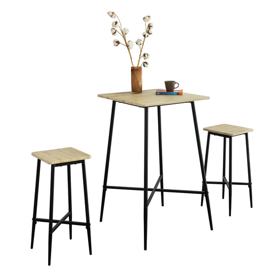 SoBuy Tavolo con 2 sgabelli 60x60x96cm OGT48-N