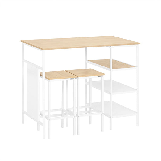 SoBuy Tavolo con 2 sgabelli 108x58x89 cm OGT51-WN